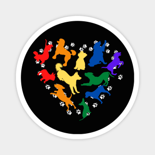 Dog Pride Heart - Pride Month Magnet